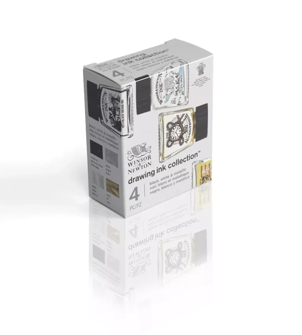 Set de 4 tintas de dibujo Winsor and Newton