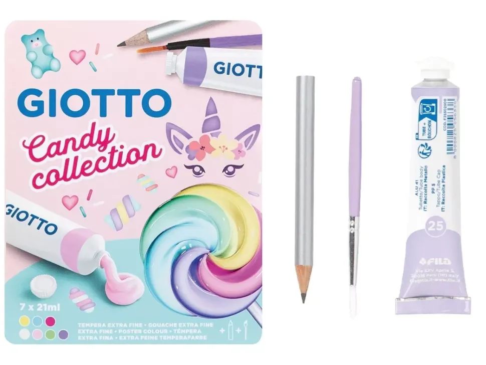 Set de 7 témperas Candy Collection Giotto