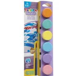 Set de 6 témperas pastel Carioca 25ml