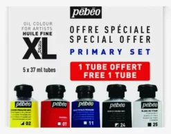 Set de 5 Tubos Óleo Fino XL Colores Primarios Pebeo 37ml