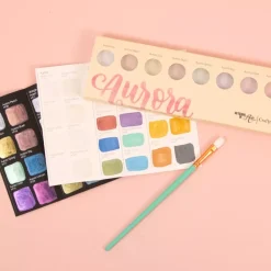 Set de Acuarelas Metálicas Aurora Craftelier
