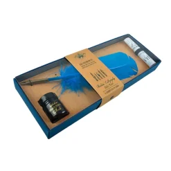 Set de caligrafía con pluma azul Manuscript