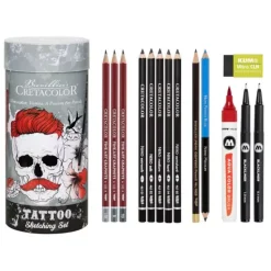 Set de Dibujo Tatto Sketching 24 piezas Cretacolor