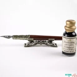 Set de escritura con pluma de madera y portapluma Bortoletti