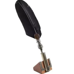 Set de escritura con pluma negra Bortoletti