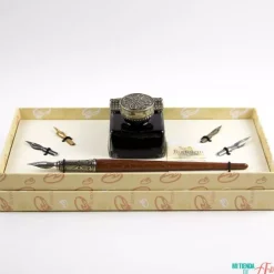 Set de escritura con pluma de madera Bortoletti