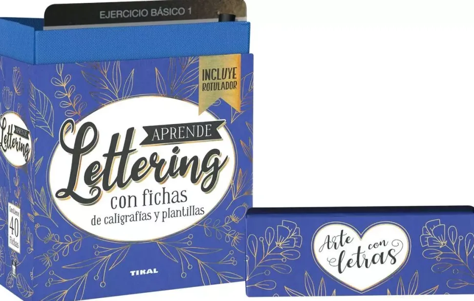 Set de Libro y Fichas Aprende Lettering
