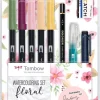 Set de rotuladores Dual Brush Watercoloring Floral Tombow