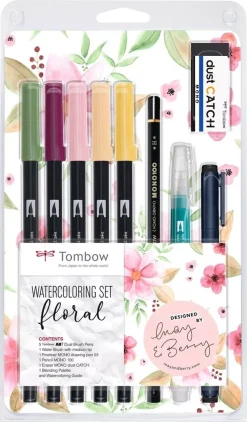 Set de rotuladores Dual Brush Watercoloring Floral Tombow