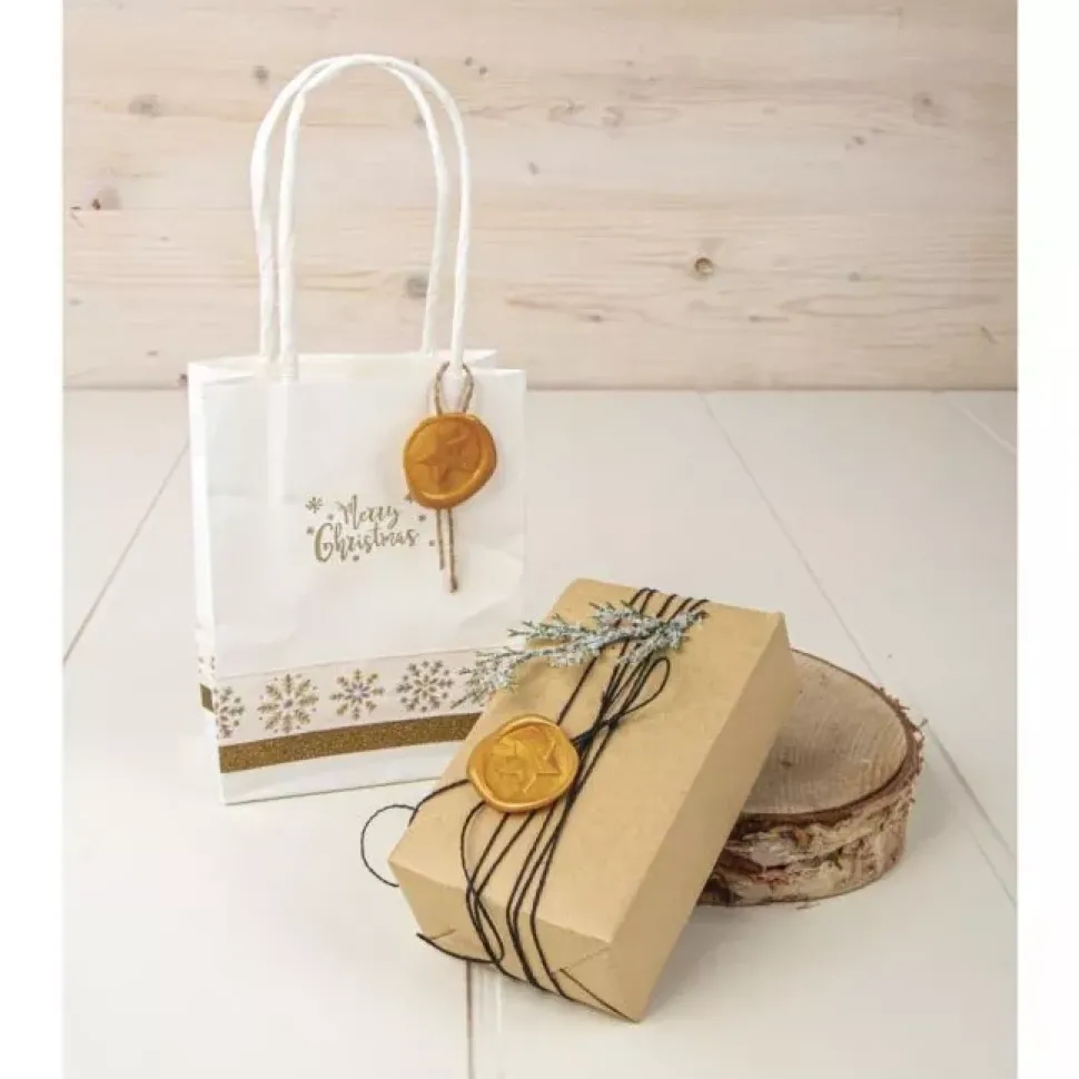 Set de Sello Estrella y Lacre Oro Rayher