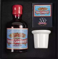 Set de Tinta Rojo Algarrobo y Tintero de Porcelana Herbin
