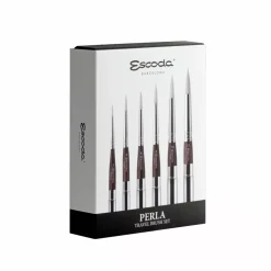 Set de viaje acuarela 1243 estuche y pinceles sintéticos Perla 1438 Escoda