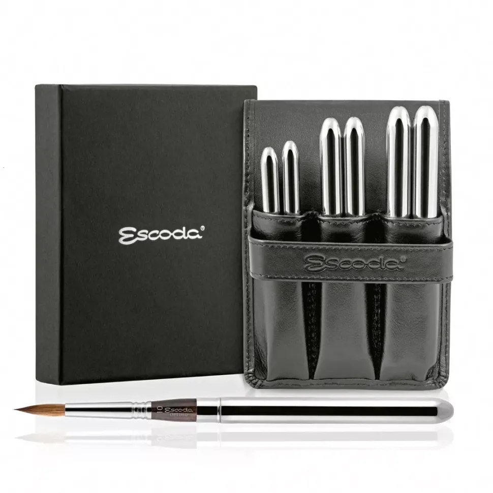 Set de viaje acuarela 1241 estuche sintético y pinceles naturales Marta Kolinsky Óptimo 1215 Escoda