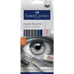 Set Dibujo 8 piezas 2H-6B Goldfaber Graphite Faber-Castell