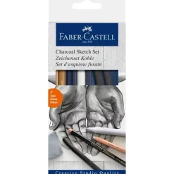 Set Dibujo Carboncillo 7 Piezas Goldfaber Charcoal Faber-Castell