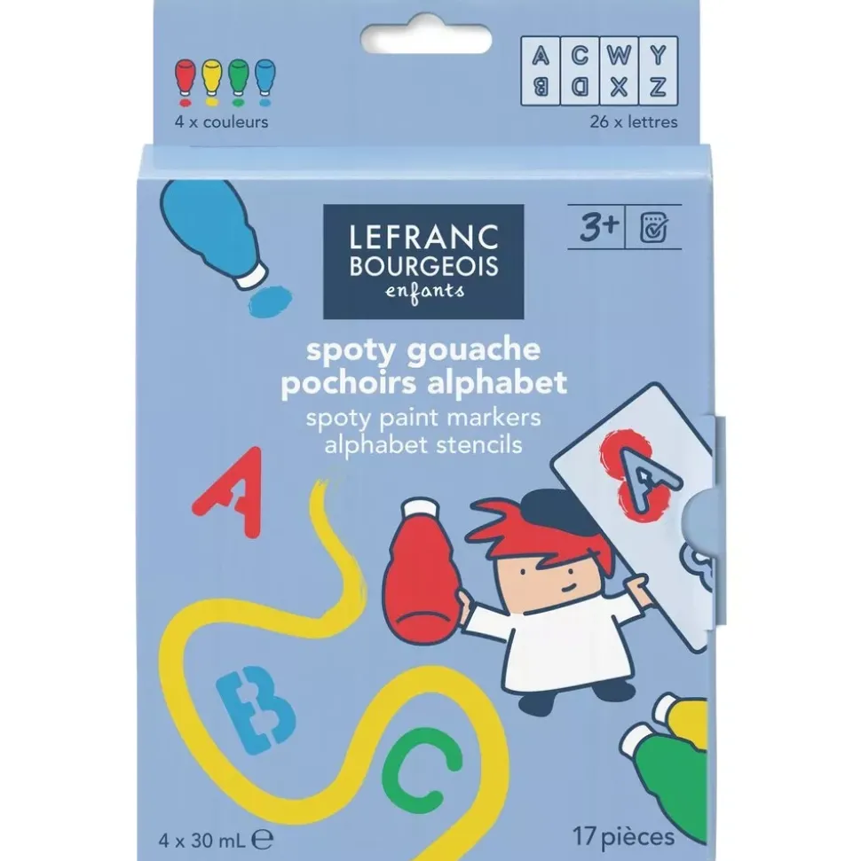 Set guaches y letras infantil Spoty Lefranc and Bourgeois