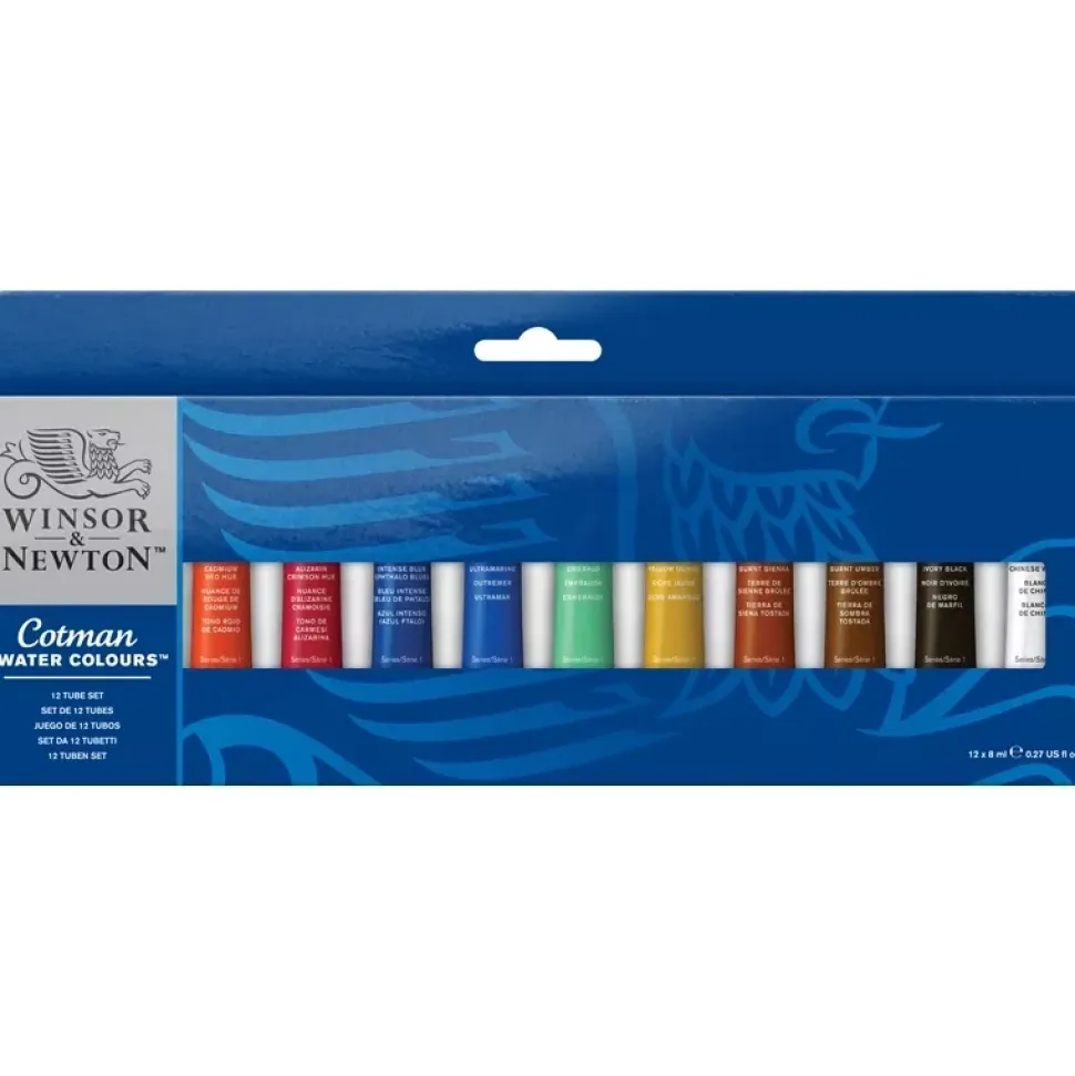 Set Iniciación 12 Tubos Acuarela Cotman Winsor and Newton 8ml