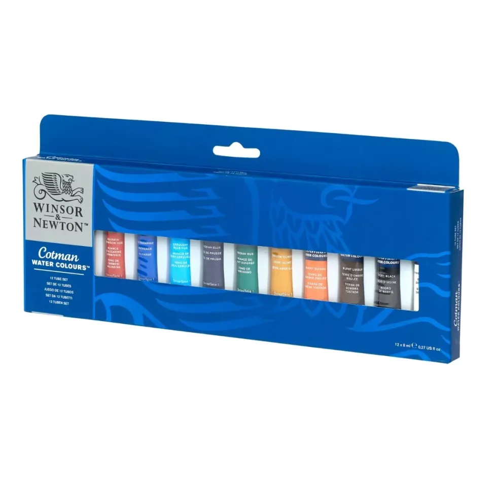 Set Iniciación 12 Tubos Acuarela Cotman Winsor and Newton 8ml