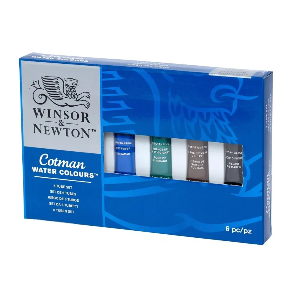 Set Iniciación 6 Tubos Acuarela Cotman Winsor and Newton 8ml