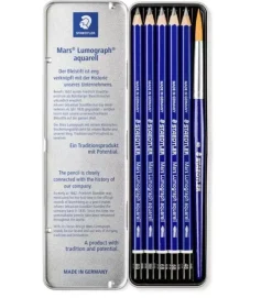 Set Lápices grafito acuarelable Lumograph 100A Staedtler