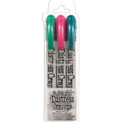 Set Lápices Holiday Pearl Distress Crayons Tim Holtz Ranger 04