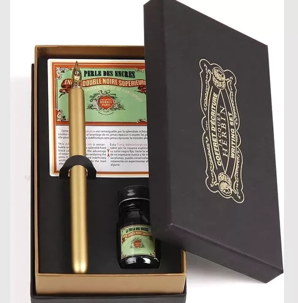 Set Pluma y Tinta Perla Negra Herbin