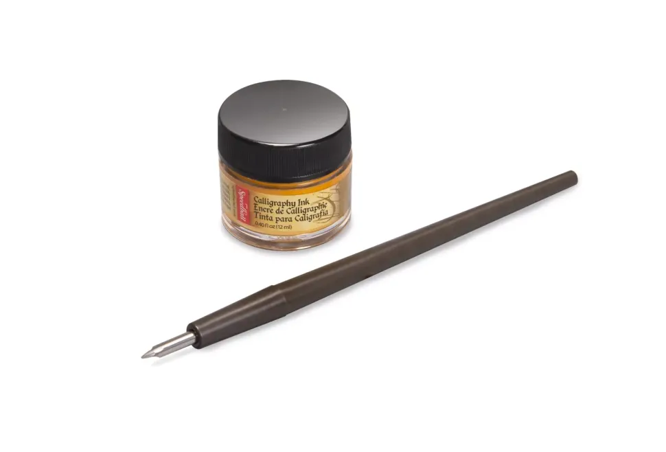 Set plumilla y tinta caligrafía Gold Speedball