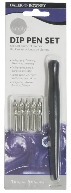 Set plumillas para caligrafía con 5 puntas Daler Rowney