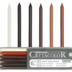 Set portaminas con 6 minas surtidas Cretacolor 5,6mm