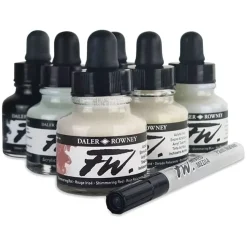 Set tinta acrílica brillante FW Daler-Rowney