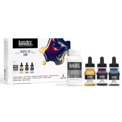 Set tintas para pouring colores oscuros Liquitex 30ml