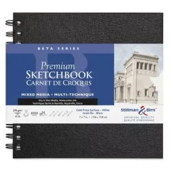 Sketchbook Beta Mixed media Negro Stillman & Birn 17x17cm