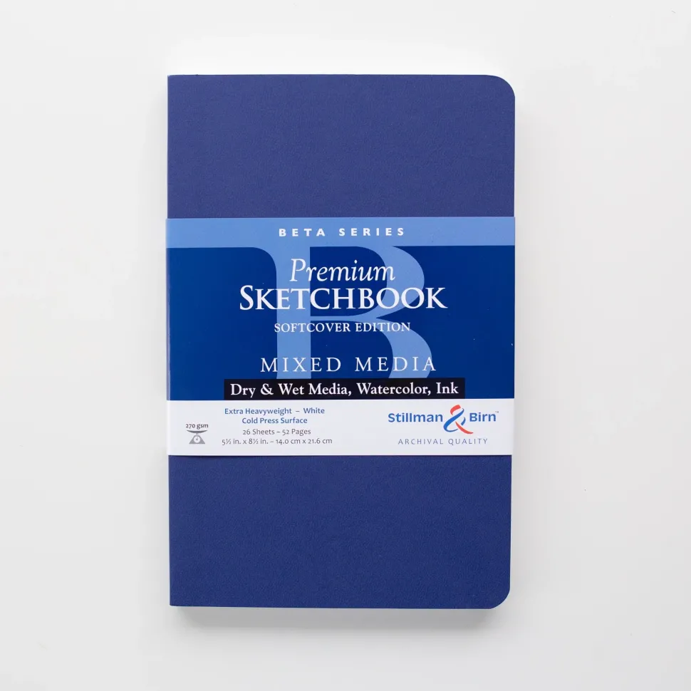 Sketchbook Delta Mixed media Azul Stillman & Birn 14x21cm