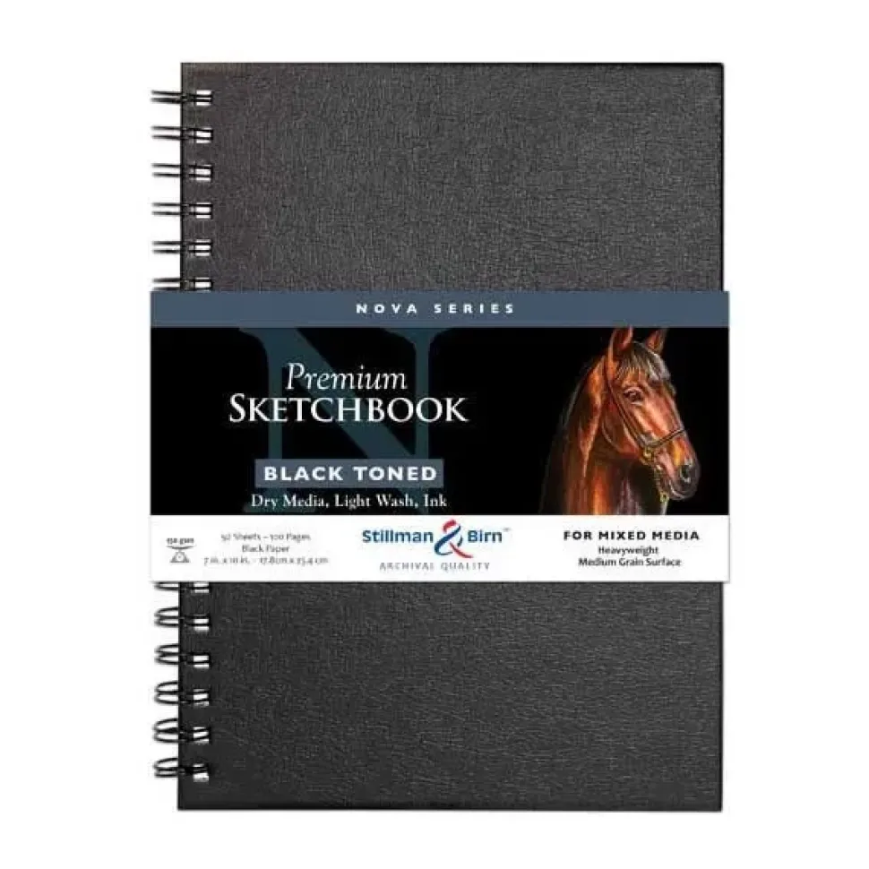 Sketchbook Nova Mixed Media Negro Stillman & Birn 17,8x25,4cm