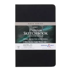 Sketchbook Nova Mixed Media Gris Stillman & Birn 21,6 x14cm