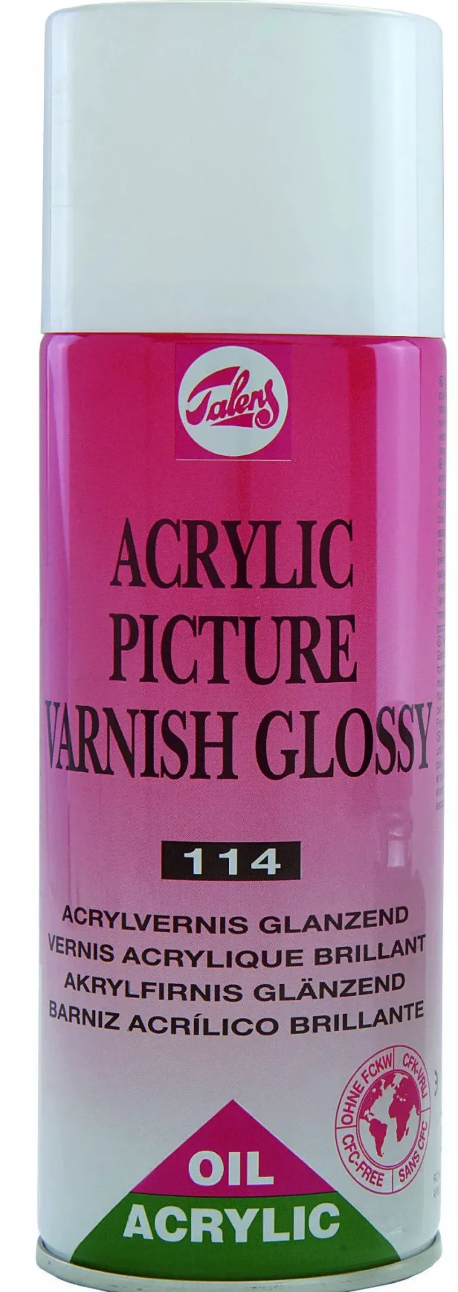 Spray Aerosol Barniz brillante 400 ml para óleo y acrílico nº 114 Talens