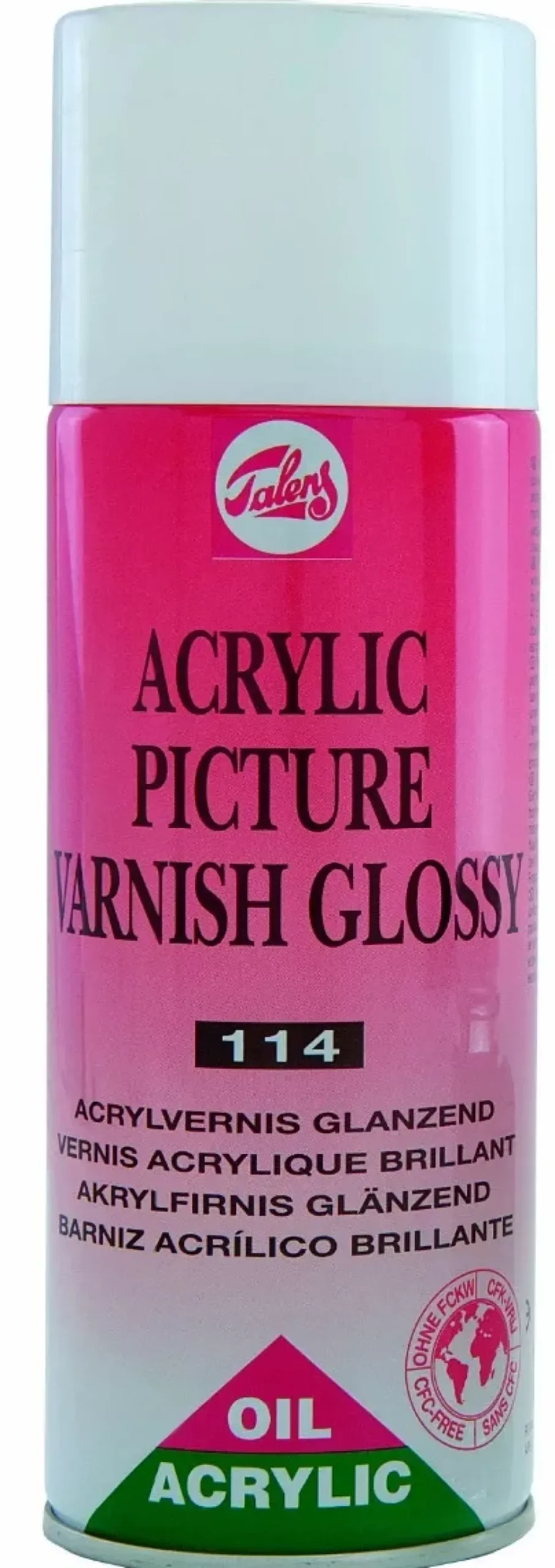 Spray Aerosol Barniz brillante 400 ml para óleo y acrílico nº 114 Talens