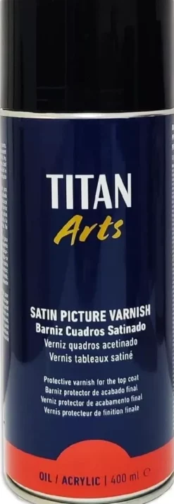 Spray Aerosol Barniz para cuadros Satinado Titan