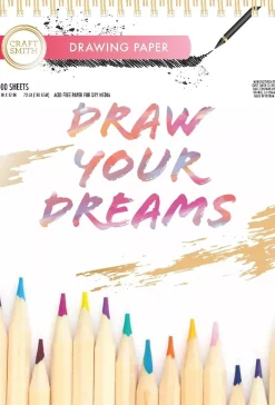 SUPER OFERTA **40%** Bloc de dibujo Draw your dreams Craft Smith 22x30cm
