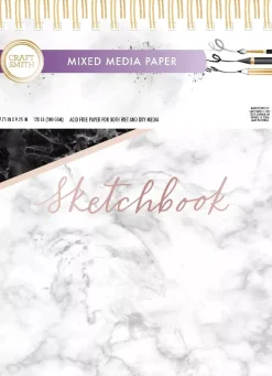 SUPER OFERTA **40%** Bloc de dibujo y Mixed Media Marble Sketchbook Craft Smith 19x23cm