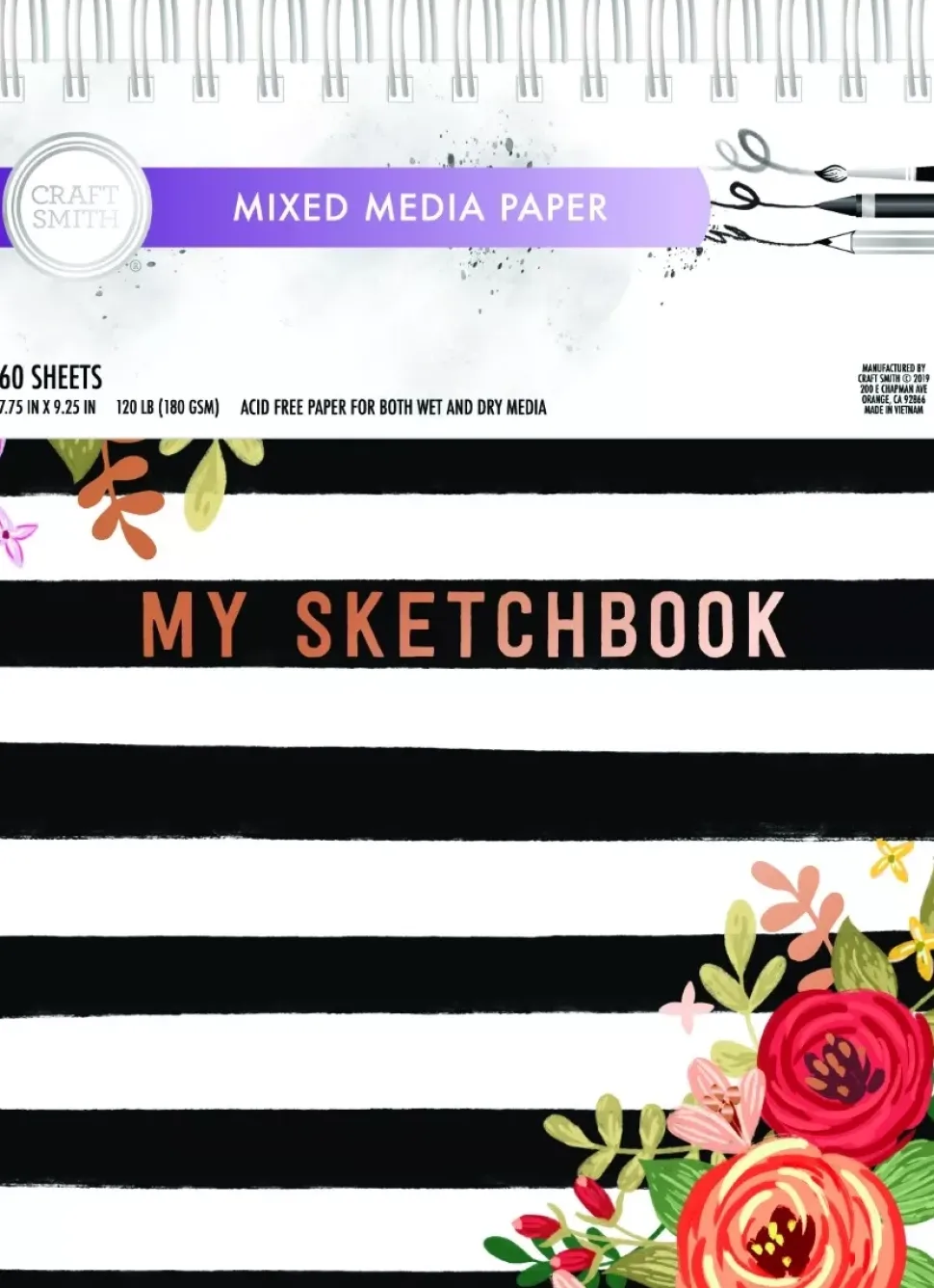 SUPER OFERTA **40%** Bloc de dibujo y Mixed Media My sketchbook Craft Smith 19x23cm