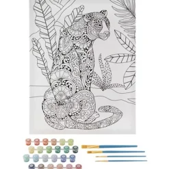 SUPER OFERTA **40%** Kit Pintar Por Números Pantera Craft Sensations 40x50cm