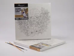 SUPER OFERTA **50%** Lienzo sobre bastidor para colorear Mandala #01 Phoenix 30x30cm