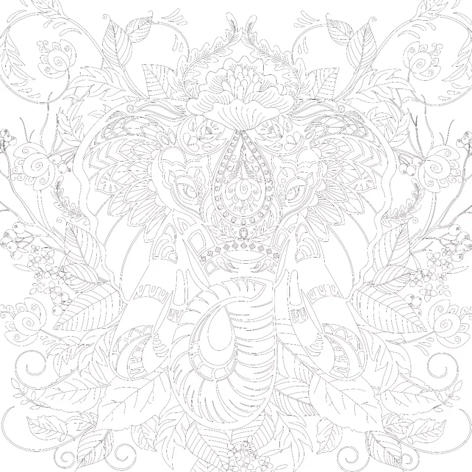 SUPER OFERTA **50%** Lienzo sobre bastidor 3D para colorear Elefante Phoenix 30x30cm