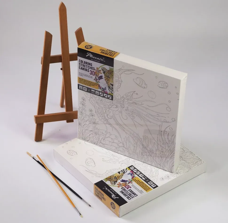 SUPER OFERTA **50%** Lienzo sobre bastidor 3D para colorear Elefante Phoenix 30x30cm