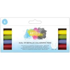 SUPER OFERTA **40%** Set de 6 rotuladores para caligrafía Dual Tip Docrafts