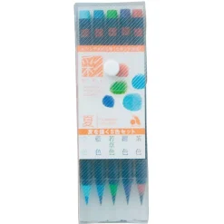 SUPER OFERTA **50%** Set de 5 rotuladores punta pincel Verano Akashiya