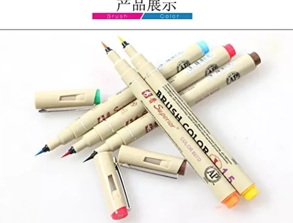 SUPER OFERTA **30%** Set de 12 rotuladores punta pincel Superior