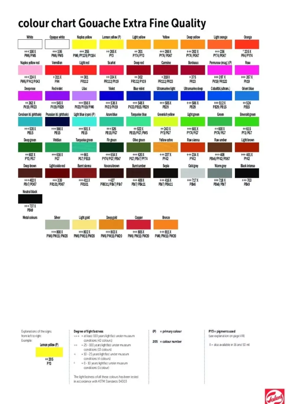 Tempera extrafina Talens 50ml