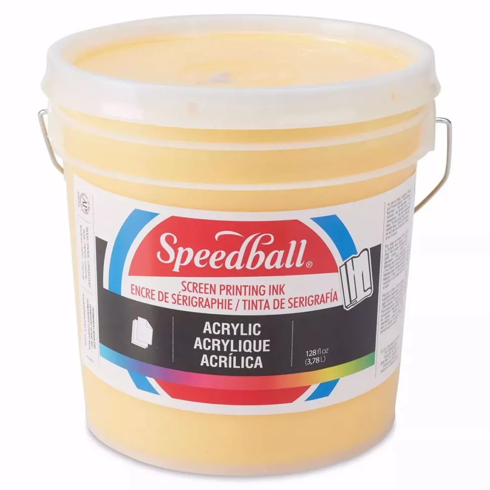 Tinta acrílica para serigrafía Medium Yellow Speedball 3,8Kg